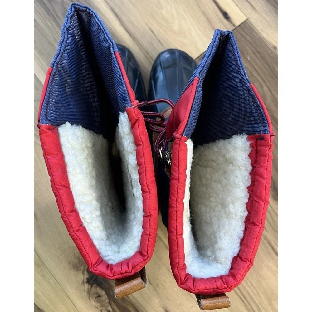 Vintage Y2K Eddie‎ Bauer Duck Boots Mens 10 Shearling Lined Snow Winter